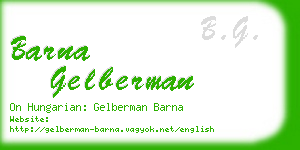 barna gelberman business card